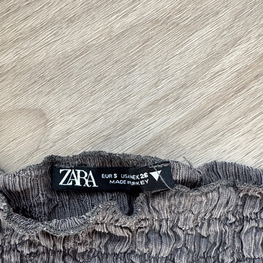 Zara Charcoal Textured Knit Top - Picture 3 of 3